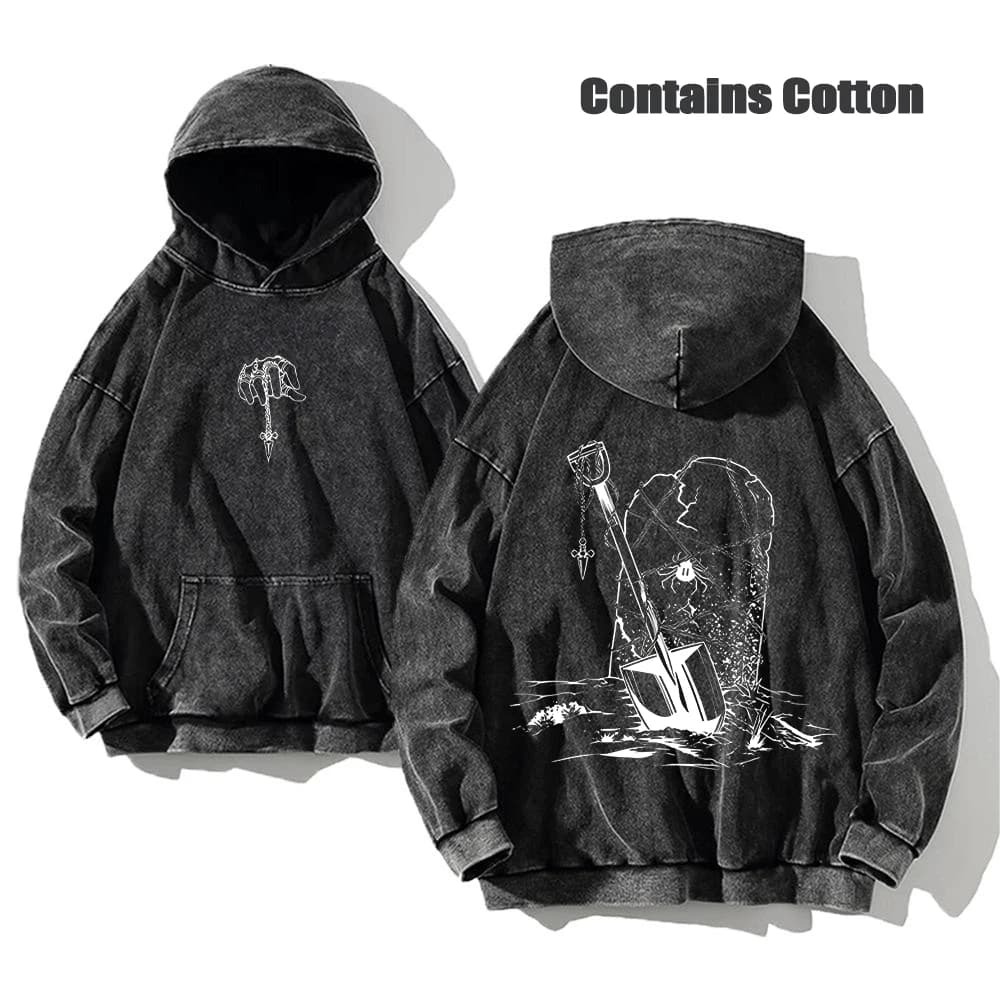 Sweat à capuche délavé Anime Hunter X Hunter, imprimé Manga, pour hommes, pull Harajuku, contient de