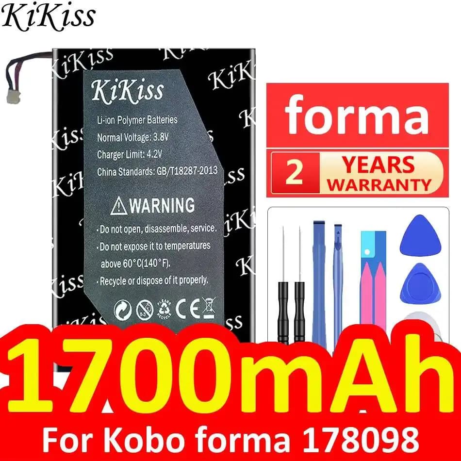 Batterie de liseuse électronique 1700mAh, remplacement fiable et durable pour Kobo Forma 178098