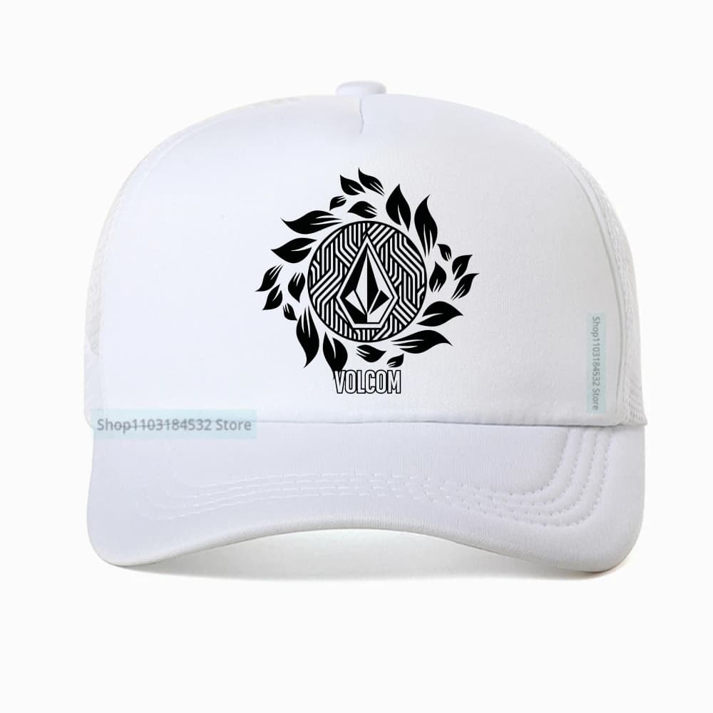 Casquette de baseball simple imprimée V-Volcoms pour homme – Tendance estivale, respirante, réglable