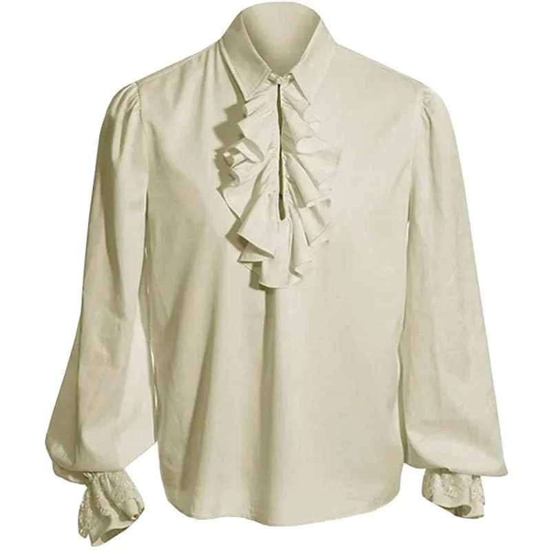 Chemises victoriennes de la Renaissance de vampire pour hommes et femmes, costume d'Halloween médiév