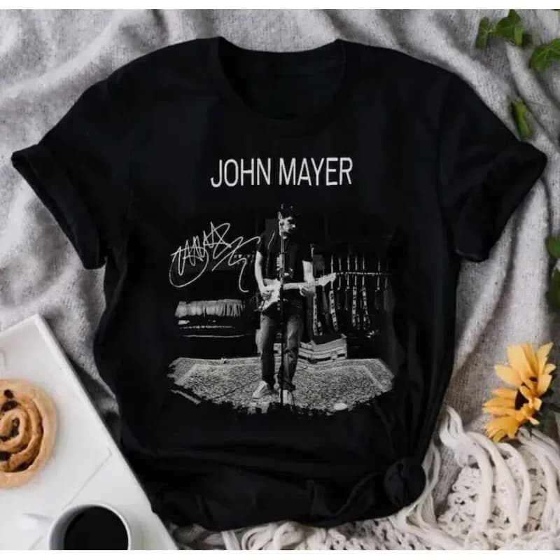 T-shirt Signature John Mayer, T-shirt John Mayer Solo Tour 2023 des années 90