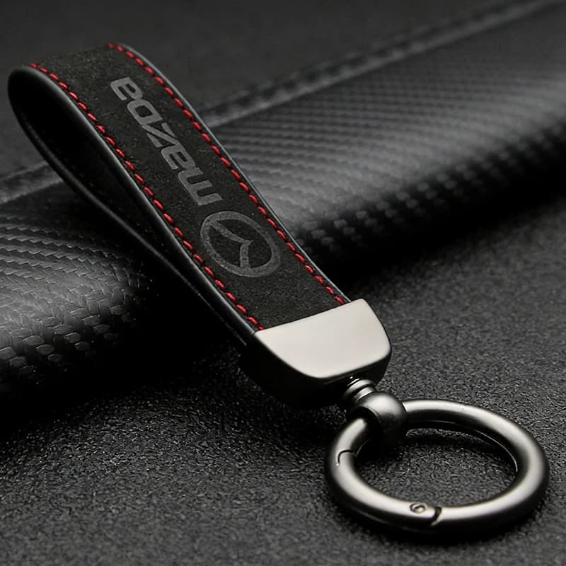 Porte-clés de voiture en cuir et métal pour Mazda 2 3 5 6 Cx5 Cx9 Cx7 Cx4 Cx3 Cx30 Mx5 Mx3 Bk, acces