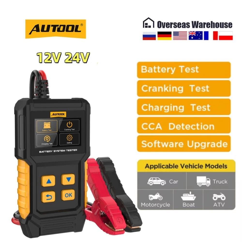 AUTOOL BT360 12V 24V testeur de batterie de voiture analyseur CCA BCI démarrage charge Scanner numér