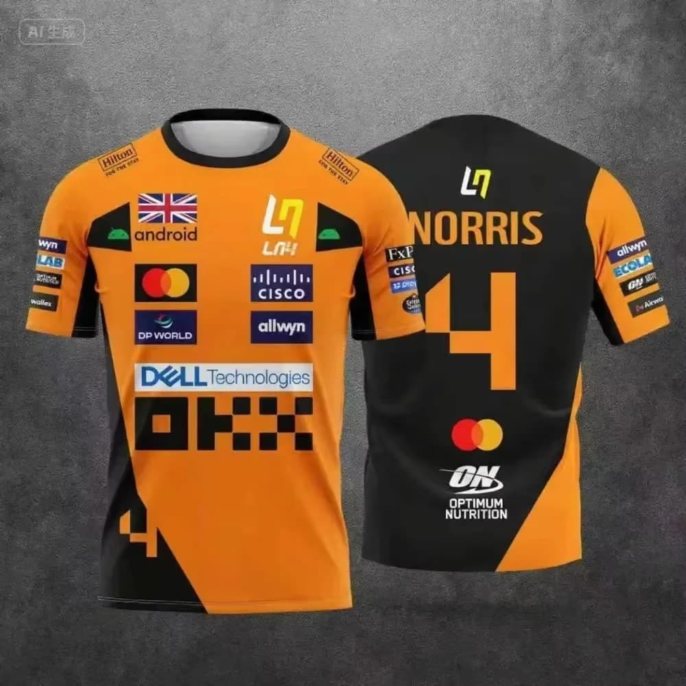 T-shirt Homme et Vêtements Enfant Y2K Femme, Thème Lando Norris 2026, Commémoratif pour Fans, Style 