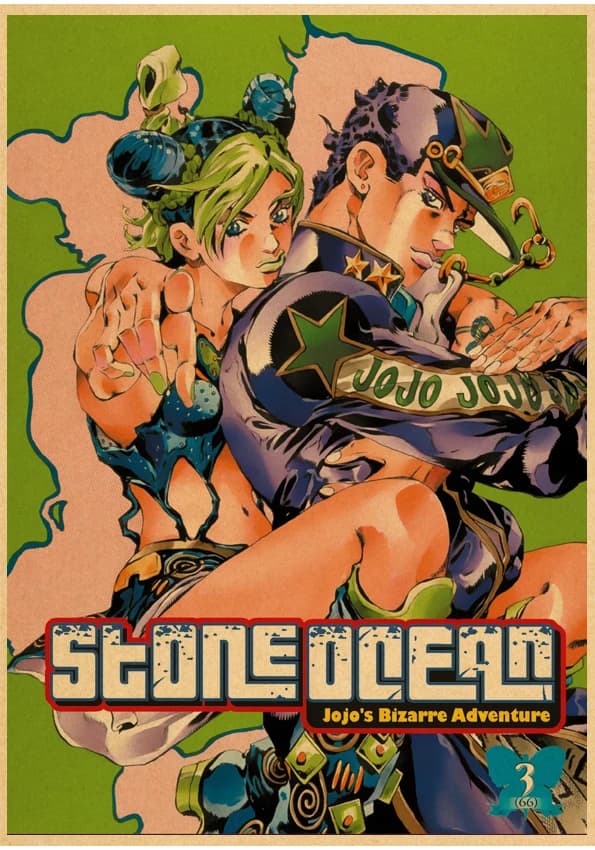 Affiches d'aventure Bizarre de JoJo, papier Kraft rétro, Vintage, décor de salle, maison, Bar, café,