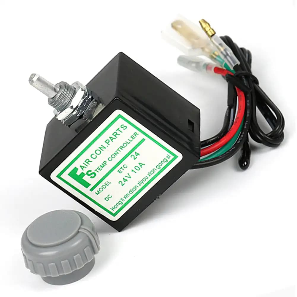 Thermostat électronique pour climatiseur de voiture, 10a, 12V, 24V, interrupteur, contrôle de la tem