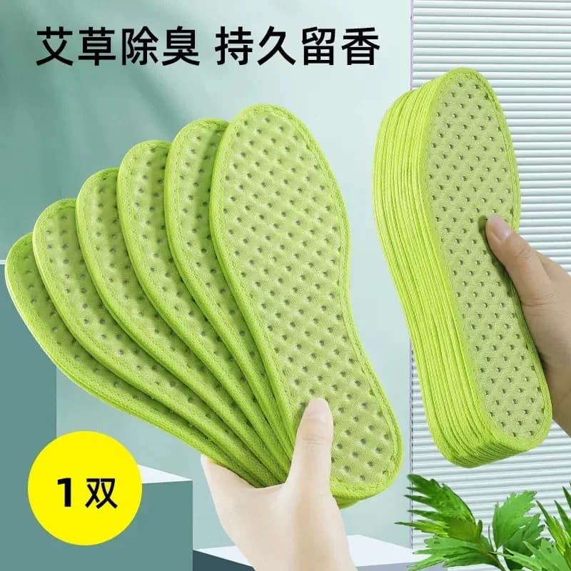 Semelles intérieures en tissu bleu menthe, anti-odeur, absorbant la sueur, respirantes, unisexes, fi