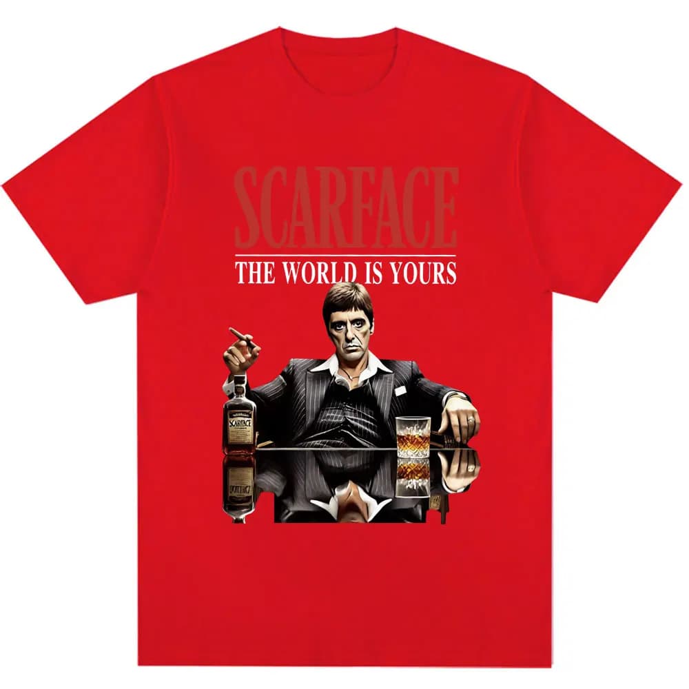 Tony Montana Scarface T-Shirt le monde est vous vêtements pour hommes Hip Hop Vintage à manches cour