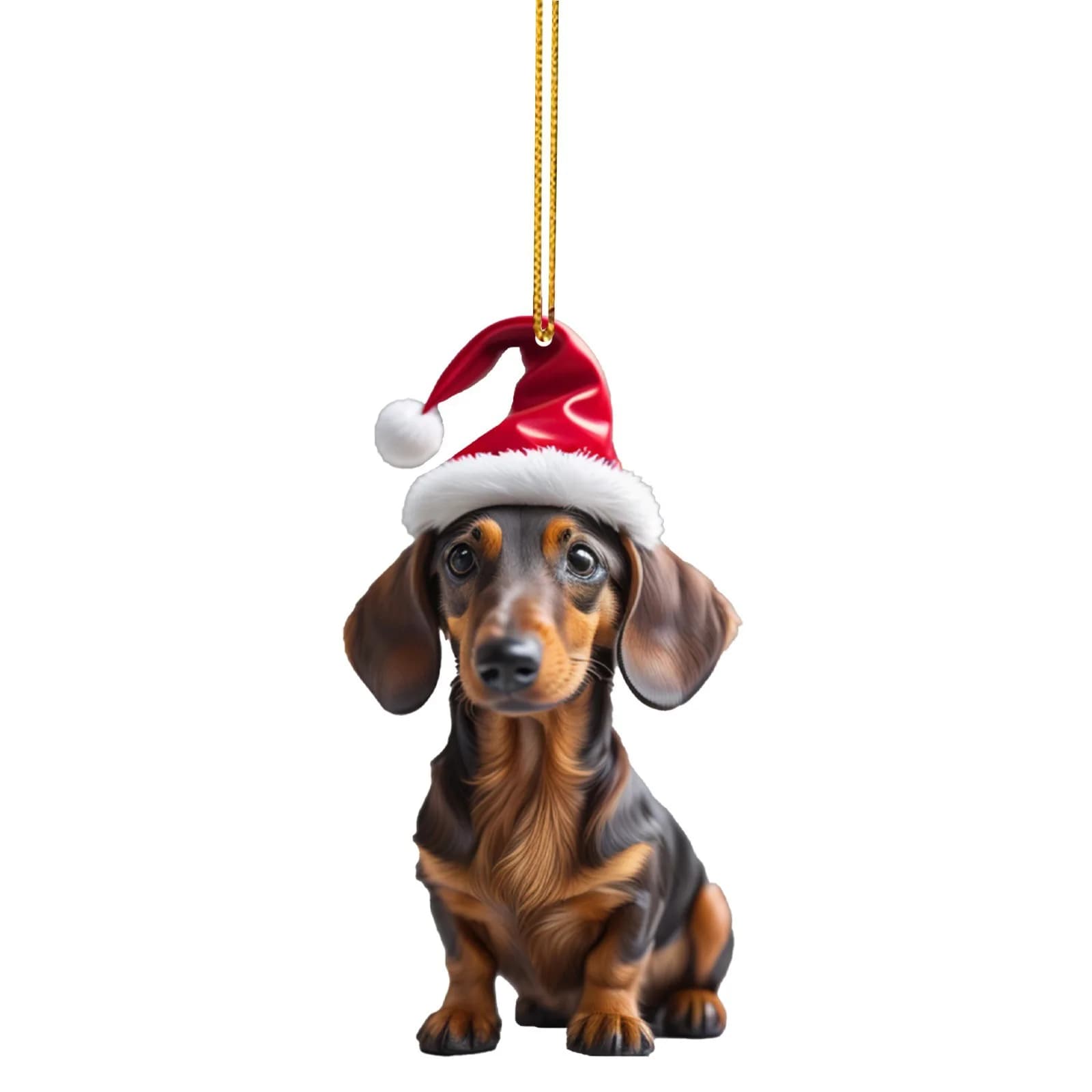 Ornements de Noël de chien mignon de dessin animé, pendentif d'arbre de Noël, décoration de confront