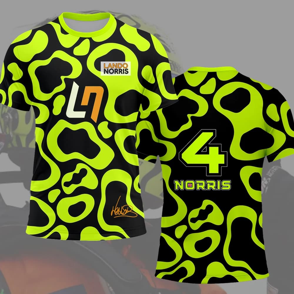Lando Norris LN4 pilote Fans hommes T-shirt été à manches courtes femmes surdimensionné t-shirts 202