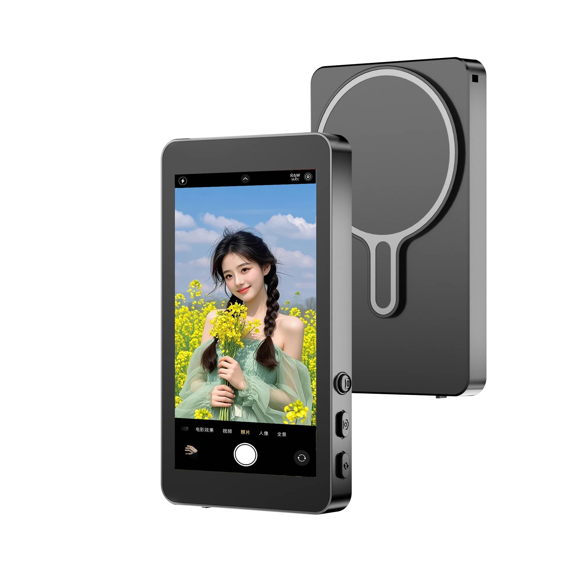 Kebidumei – Dispositif magnétique pour vlog sur téléphone portable, écran selfie HD 4-en-1 avec régl