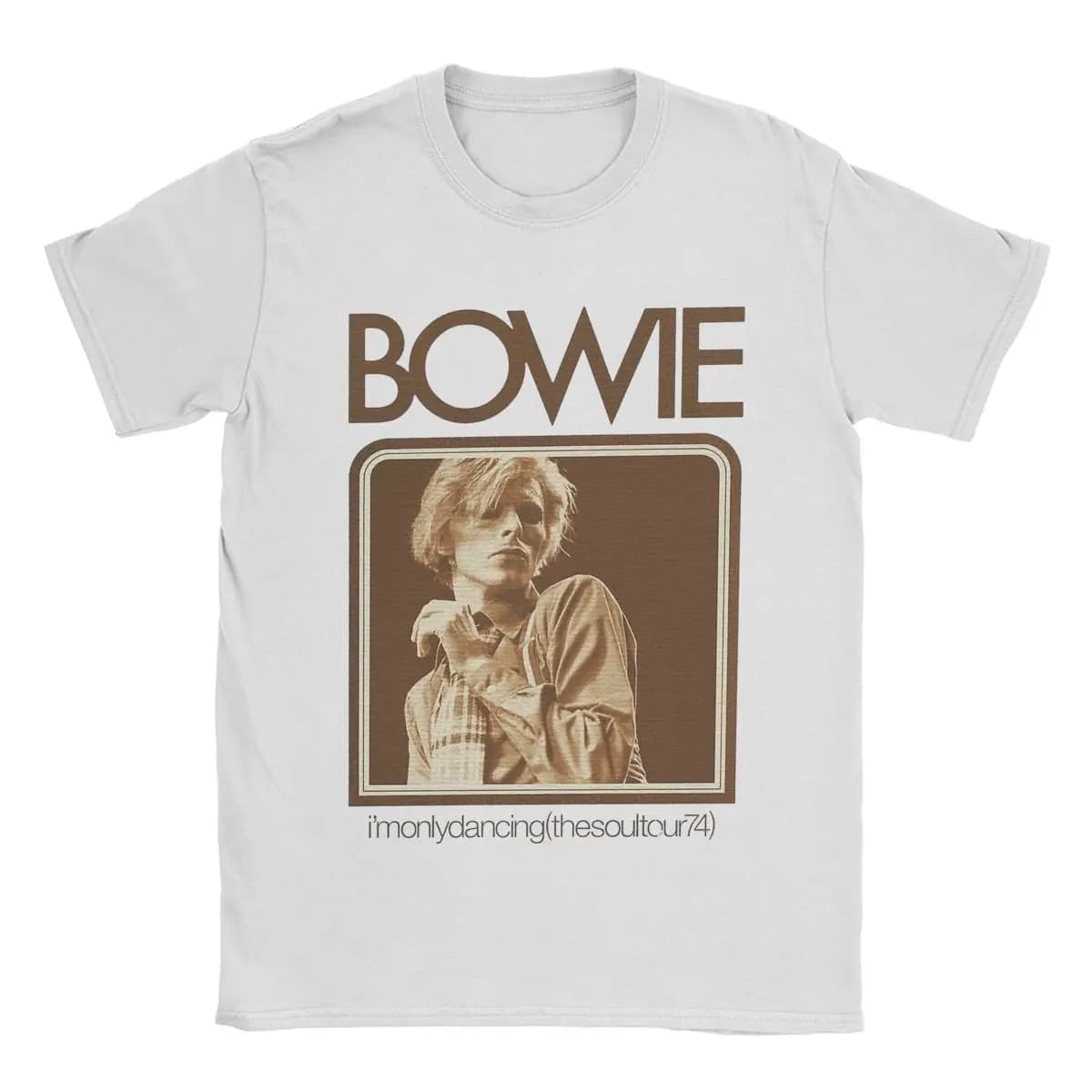 David Bowie chanteur graphique hommes T-shirt haute qualité coton à manches courtes col rond hauts f