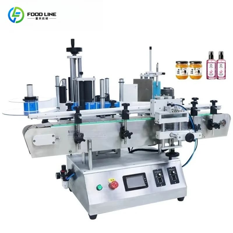 Machine d'étiquetage de surface de paillasse, pot pour animaux de compagnie, bouteille d'eau, positi