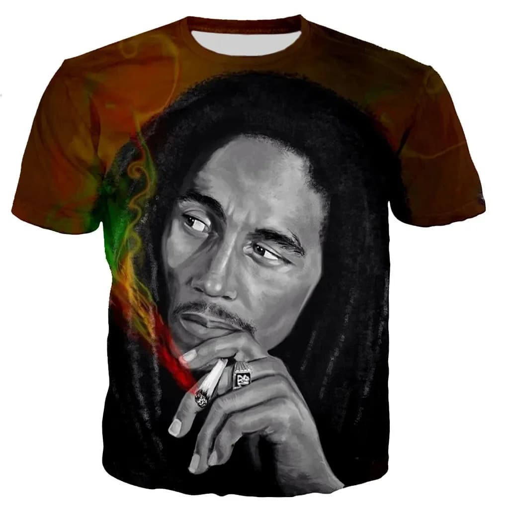 Bob Marley 3D T-shirt imprimé hommes femmes mode décontracté Style Harajuku à manches courtes rappeu