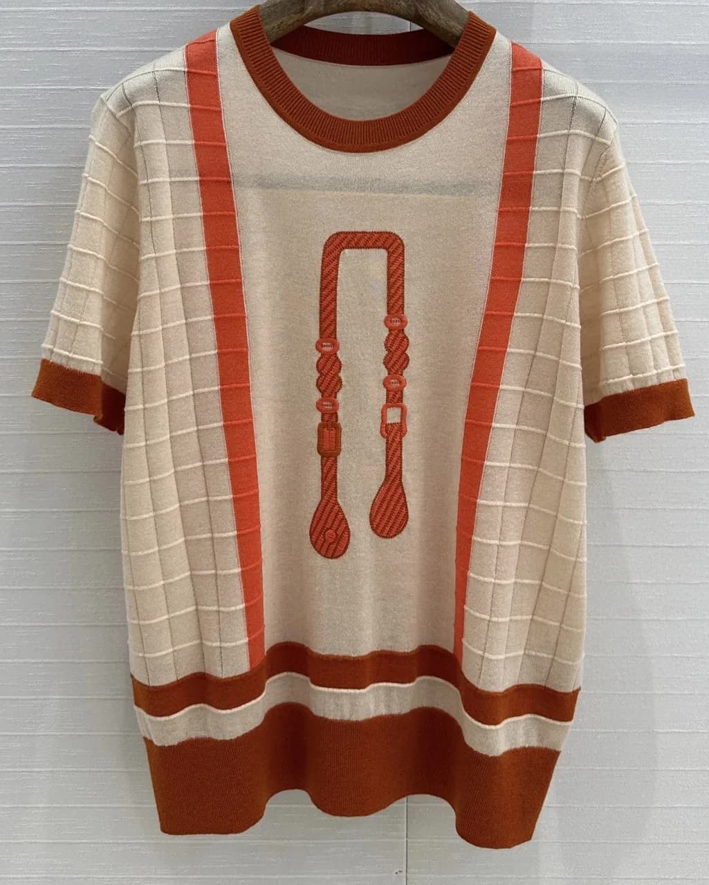 T-shirt tricoté à col rond pour femme, vêtement à manches courtes, en laine et soie, nouvelle mode