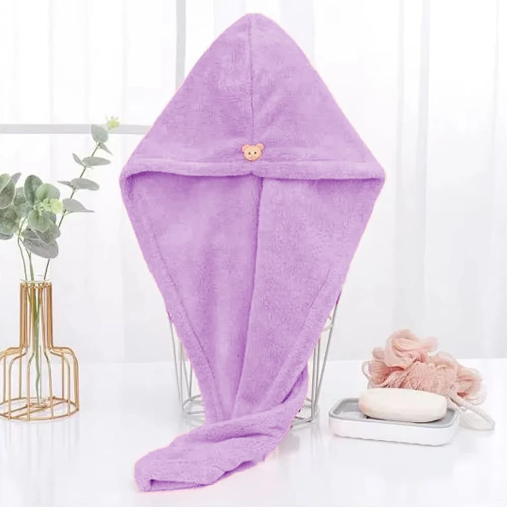 Femmes cheveux longs serviette de cheveux à séchage rapide serviettes en microfibre douce bonnet de