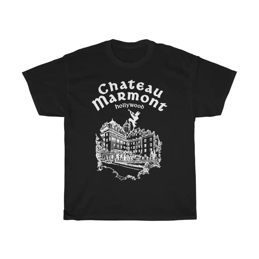 T-shirt Chateau Marmont Hollywood pour hommes et femmes, t-shirt graphique vintage Hollywood Mansion