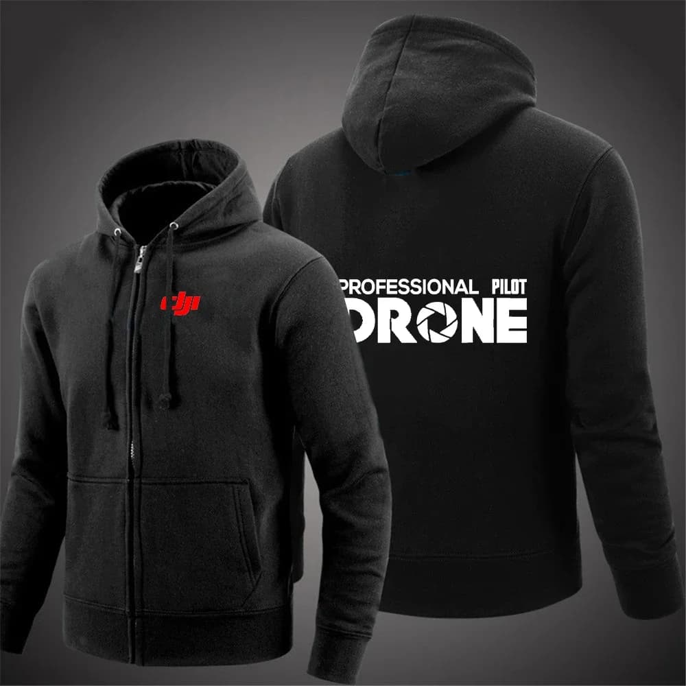 Dji pilote professionnel Drone printemps automne décontracté hommes couleur unie fermeture éclair pu