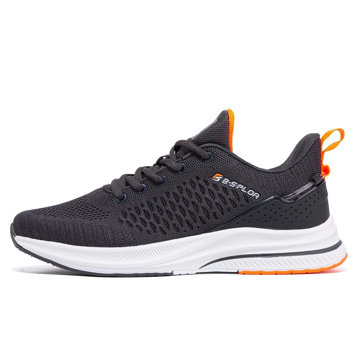 Baasploa Chaussures de sport pour hommes, en tricot, confortables, légères, avec coussinets de souti
