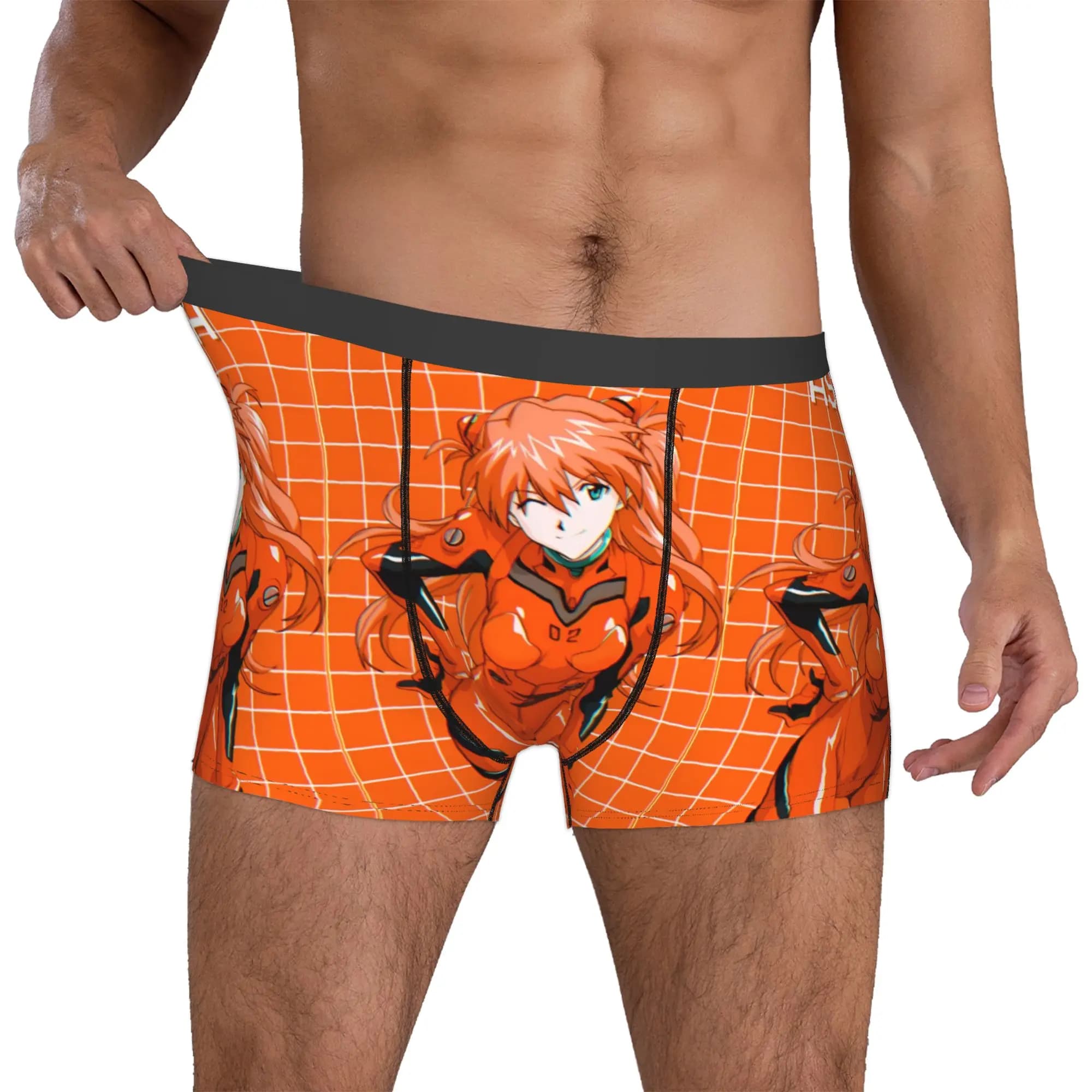 Sous-vêtements E-Evangelions pour hommes, imprimés Hip Hop EVA, Boxer Briefs, shorts, culottes, sous