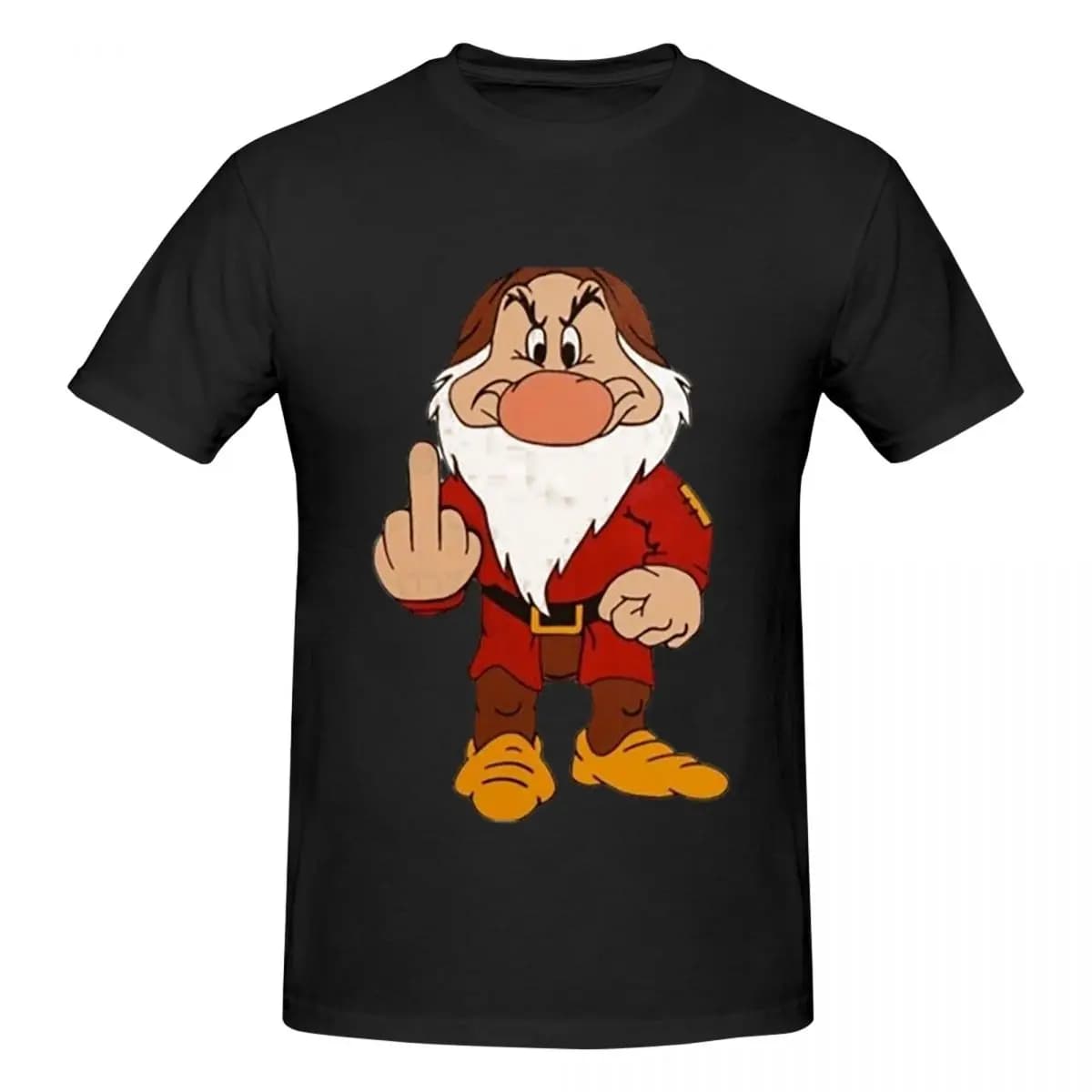 T-shirt nain grincheux pour hommes Économie respirants en coton Économie courts à col rond pour homm