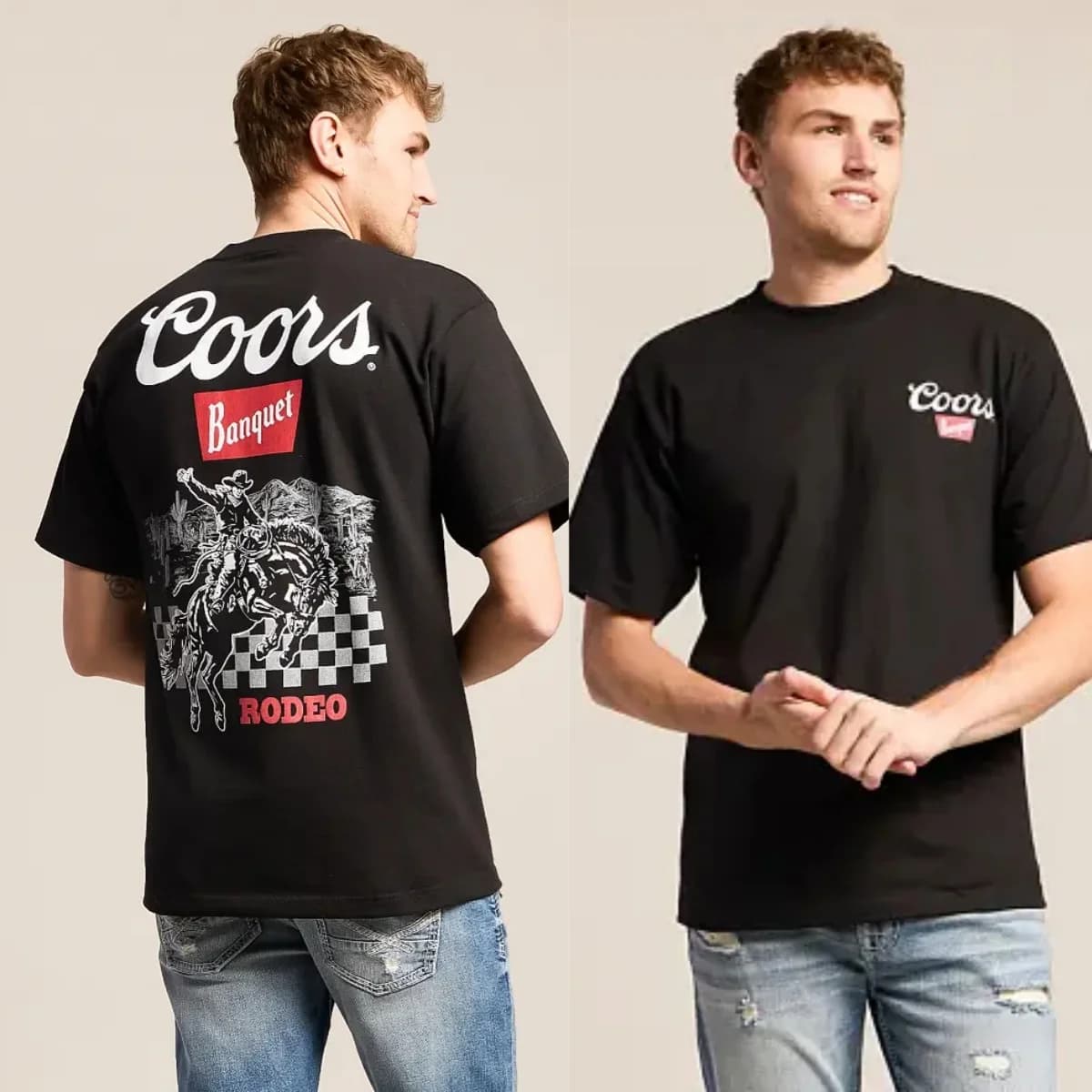 T-shirt décontracté en coton avec motif Rodeo Cowboy pour hommes et femmes, streetwear d'été