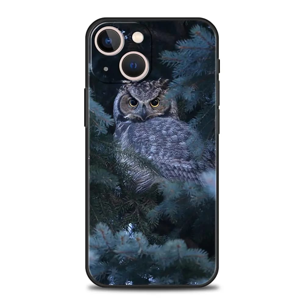 Coque de téléphone de luxe en Silicone, joli hibou, cadeaux pour filles de dessin animé, pour iPhone