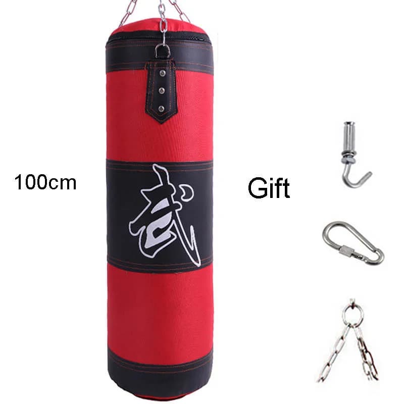 Sac de sable de frappe, sac de boxe lourd avec crochet de plafond, chaîne en acier, entraînement phy