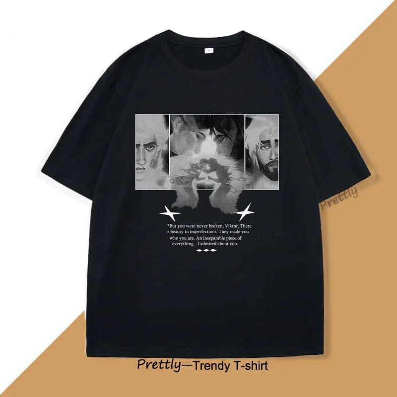 Arcane Jayvik Viktor T-shirt pour hommes femmes Harajuku coton à manches courtes t-shirts Anime impr