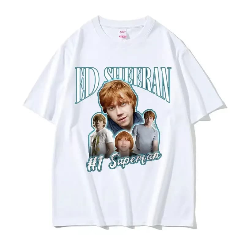 Drôle Ed Sheeran numéro un Superfan Meme T-shirt hommes mode rétro à manches courtes T-shirt unisexe
