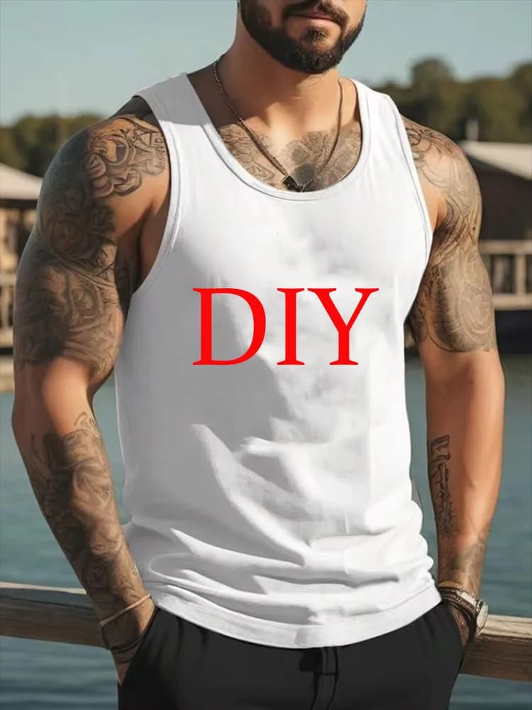 Débardeurs Personnalisables DIY avec Motif Imprimé en 3D pour Hommes et Femmes – Gilet de Sport Déco