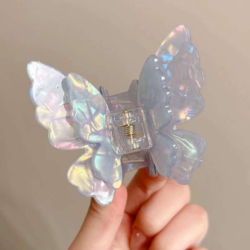 AWAYTR-Pince à cheveux en forme de papillon pour femme et fille, accessoire en acétate, en forme de