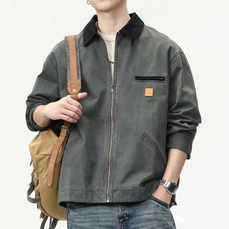 Veste cargo vintage américaine pour hommes, manteau de haute qualité, marque de mode, lavage à faire