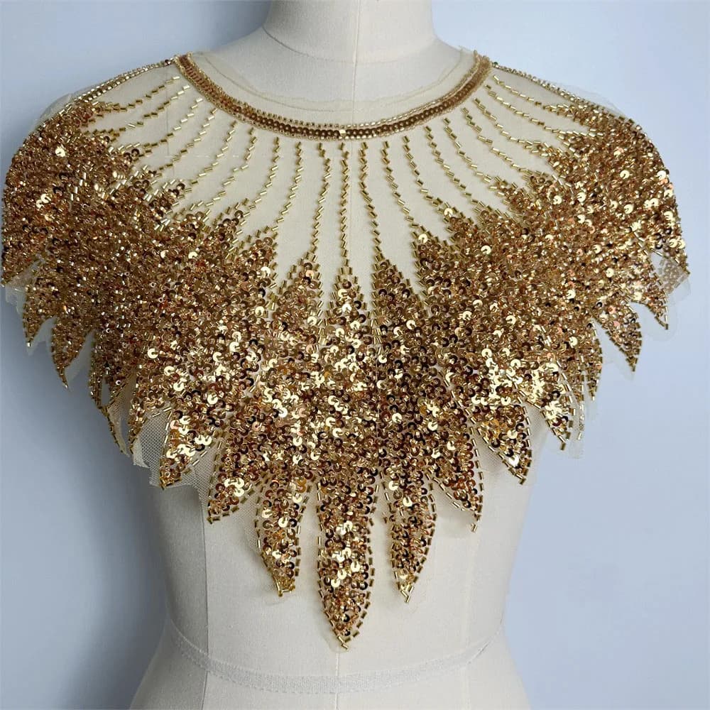 Patchs à paillettes noires, nouveau design, or, argent, cousus sur les vêtements, bricolage