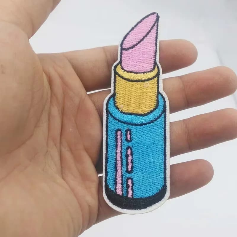 Rouge à lèvres fer sur Patch brodé broderie vêtements Patch pour vêtements vêtements autocollants vê