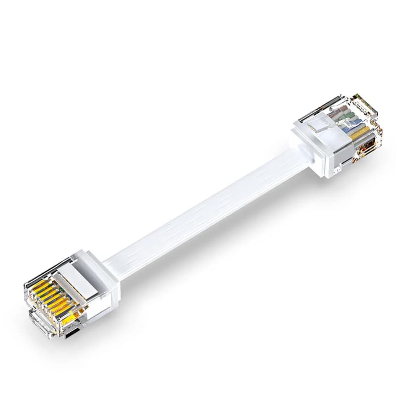 Câble Ethernet plat Cat 6, 0.1M/0.15M/0.2M/0.3M0.5M, réseau UTP 1000M pour routeur d'ordinateur port