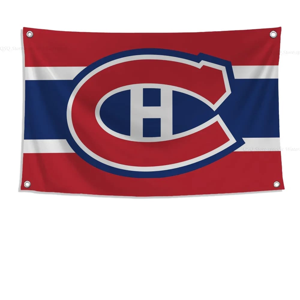 Drapeaux et bannières du Canadiens de Montréal, décoration extérieure en Polyester à quatre trous, e