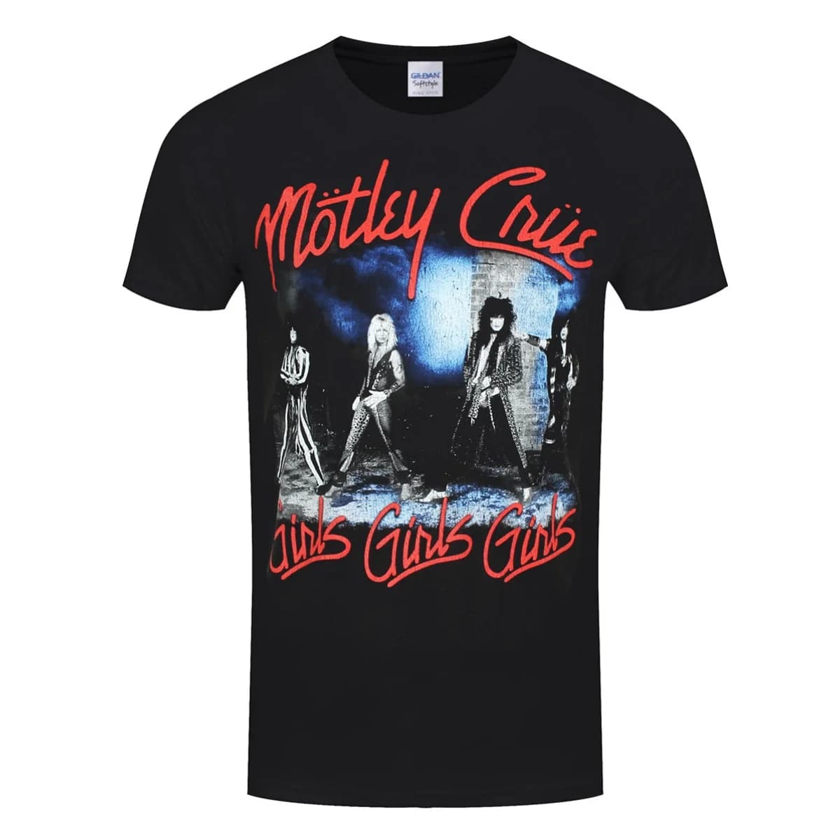 T-shirt en coton avec image de Motley Crue, unisexe, manches courtes, marque de mode, luxe, décontra