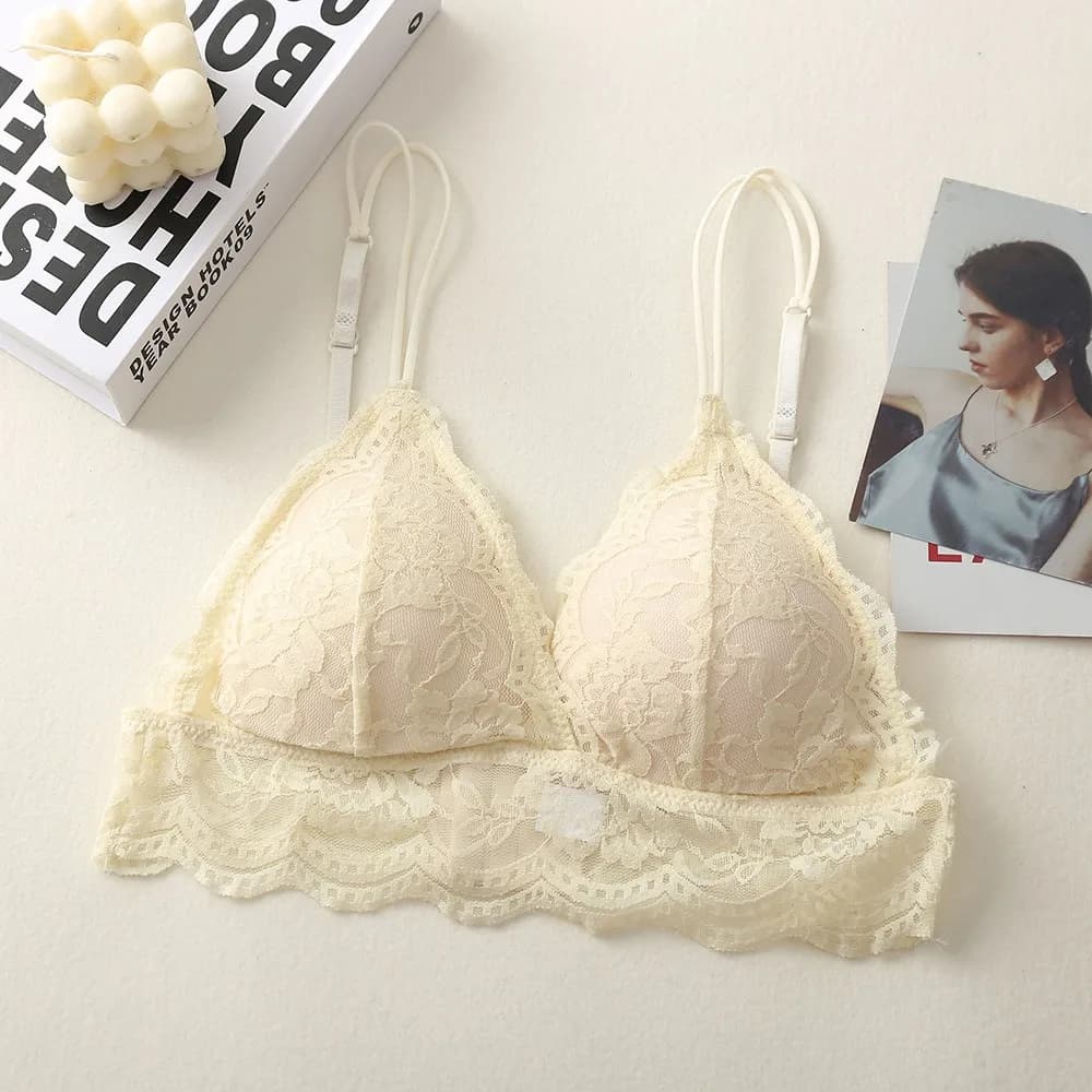 Bralette en dentelle soutien-gorge Sexy pour femmes petite poitrine soutien-gorge Push Up Transparen