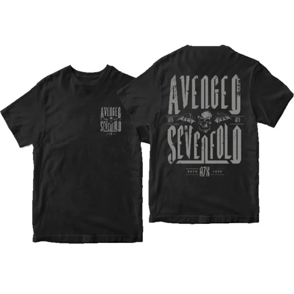 Avenged Sevenfold A7X Metal Band T-Shirt - 1999 Fondé Metalcore Graphique Unisexe Surdimensionné Con