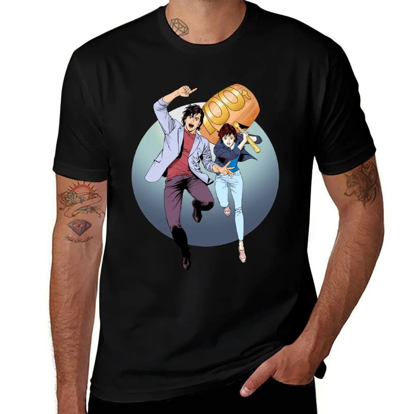 City Hunter alias Nicky Larson100 tonnes T-Shirt graphique t-shirts pour homme t-shirts drôles homme