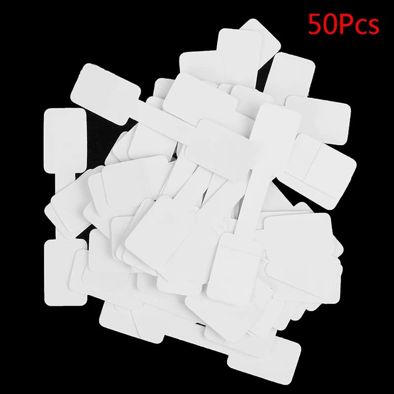 50pcs/100pcs Papier Étiquettes Blanc Maison Marché Fournitures DE BRICOLAGE Avec Ficelle Pour Bijoux