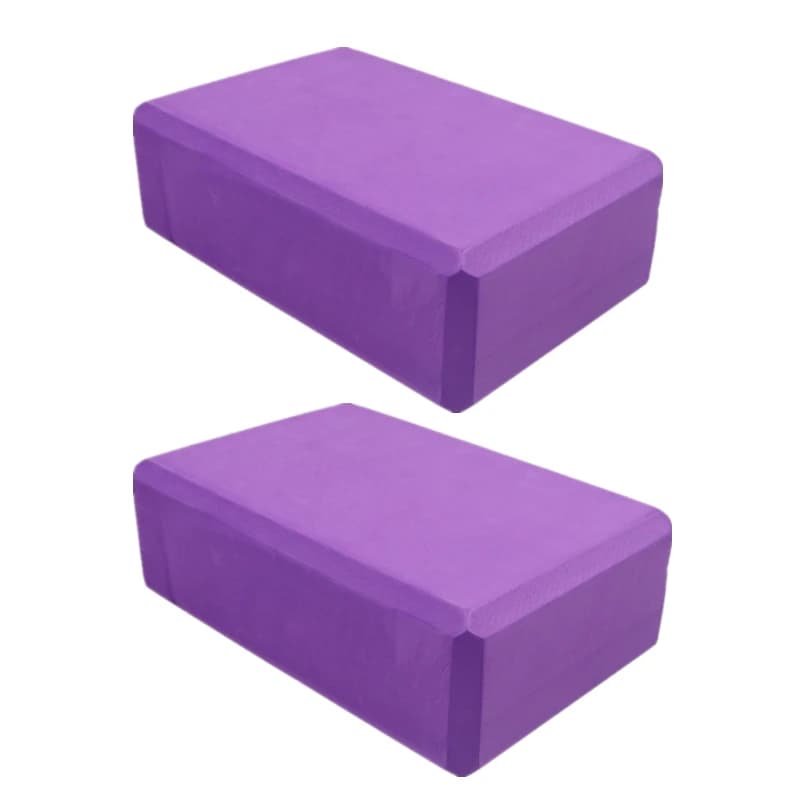 Lot de 2 blocs de yoga – Fabriqués en mousse haute densité, légers, de soutien et sans odeur – Équip
