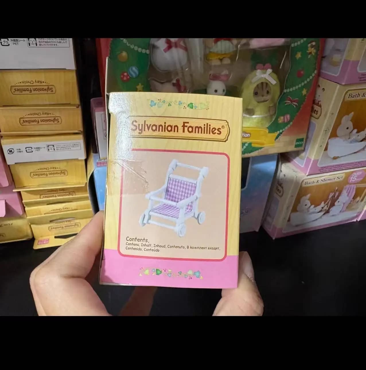 Sylvanian Families 5156 – ensemble de poussette miniature pour maison de poupée, accessoire de jeu d