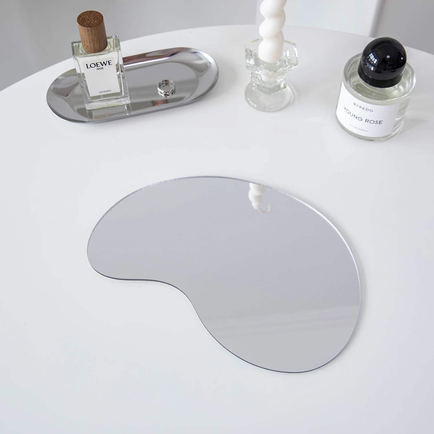 Plateau réflecteur de miroir acrylique, accessoires d'affichage, arrière-plan de photographie, ornem
