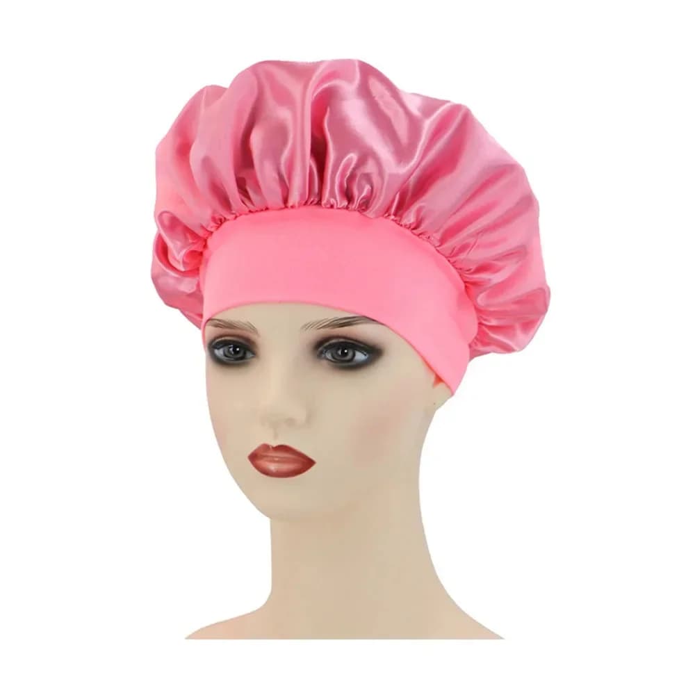 Bonnet de nuit en satin pour femmes, bonnet de nuit solide, bonnet de soins pour le sommeil, bonnet 