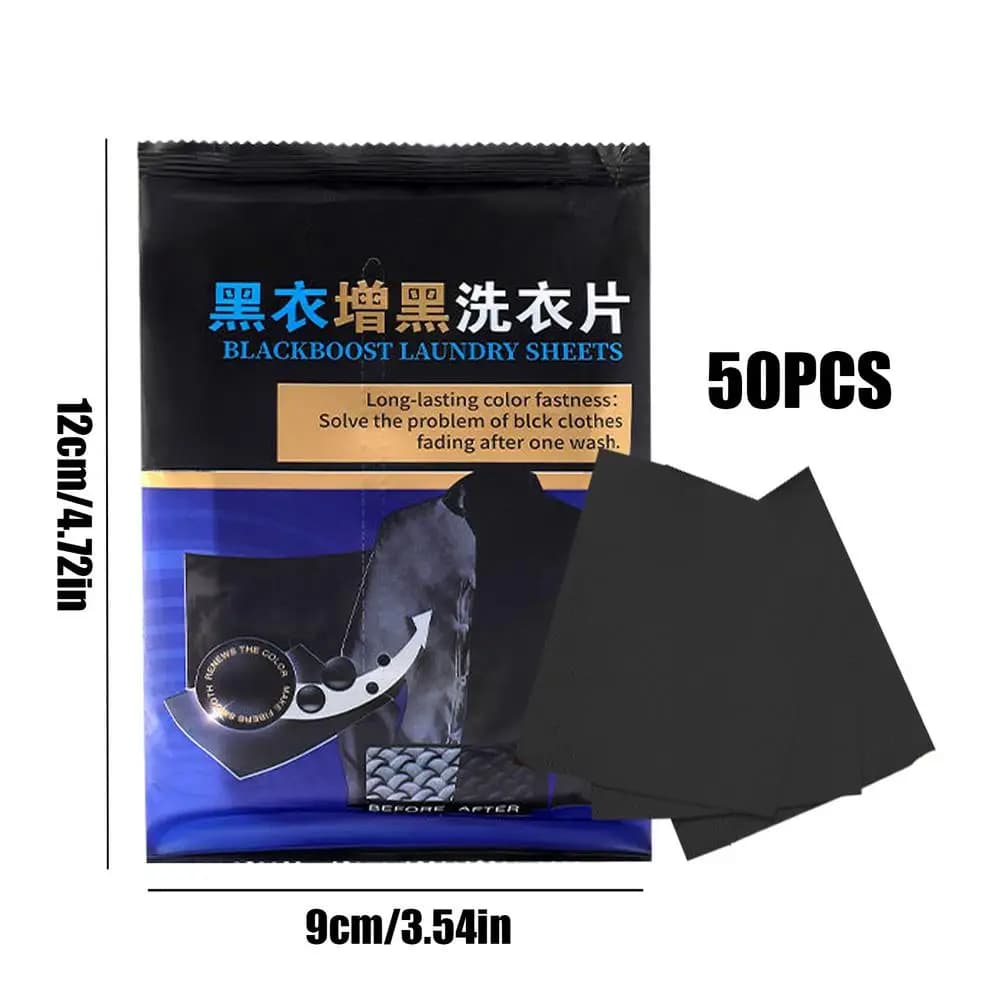 Feuilles de teinture noire pour vêtements, 50 pièces, teinture intense pour la restauration des vête