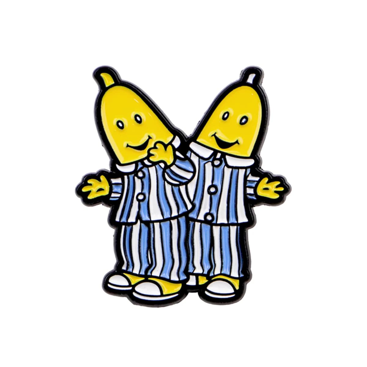 Broches en émail amusantes motif homme banane en pyjama, broche fruit de dessin animé, épinglette po