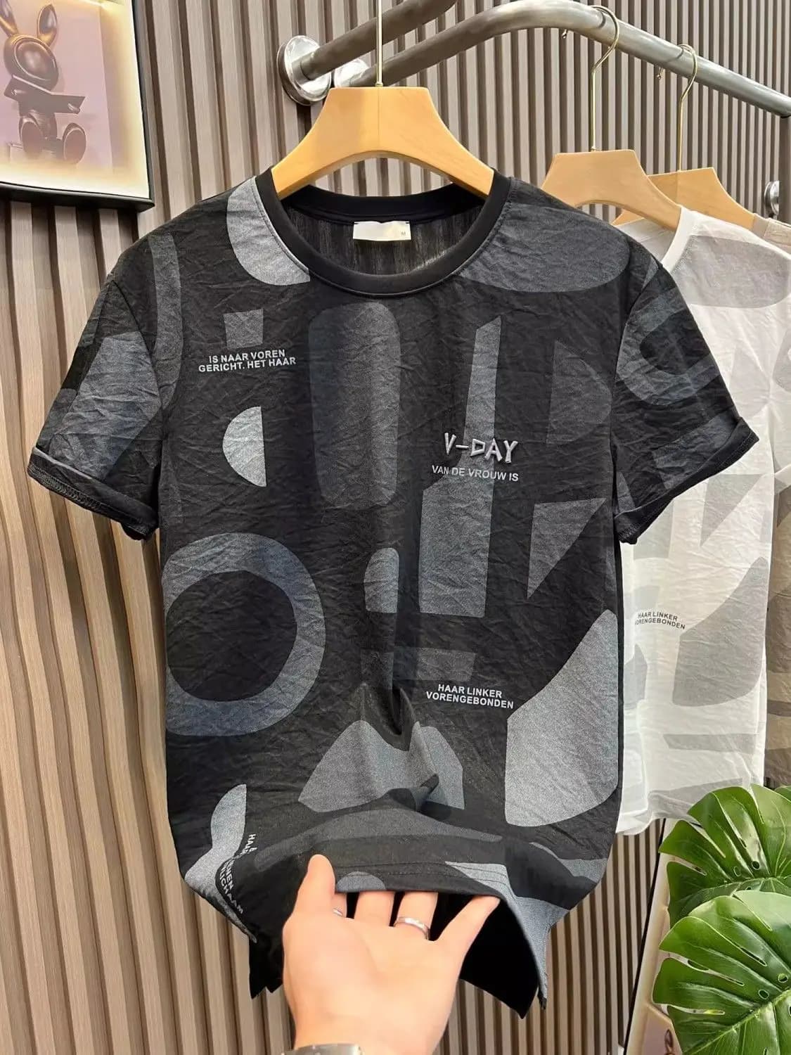 T-shirt brodé en pur coton pour hommes, nouvelle marque de mode, Slim et tendance, vêtements d'été, 