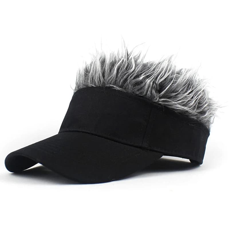 Casquette de Baseball synthétique courte pour hommes, perruque à pointes, faux cheveux, pare-soleil